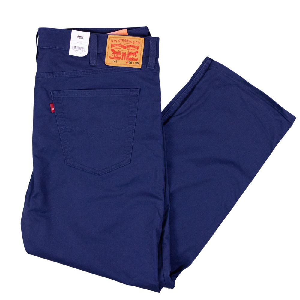 NWT Levis 541 All Season Tech Pants Mens 40x30 Blue Cotton Stretch Performance